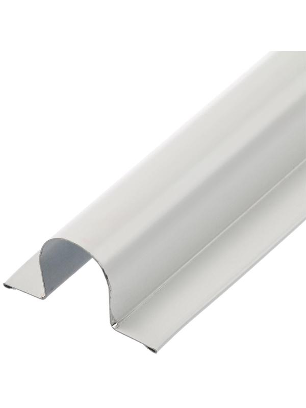 Короб металлический полукруглый, d22 мм,  52х24 мм, L=2500мм, белый