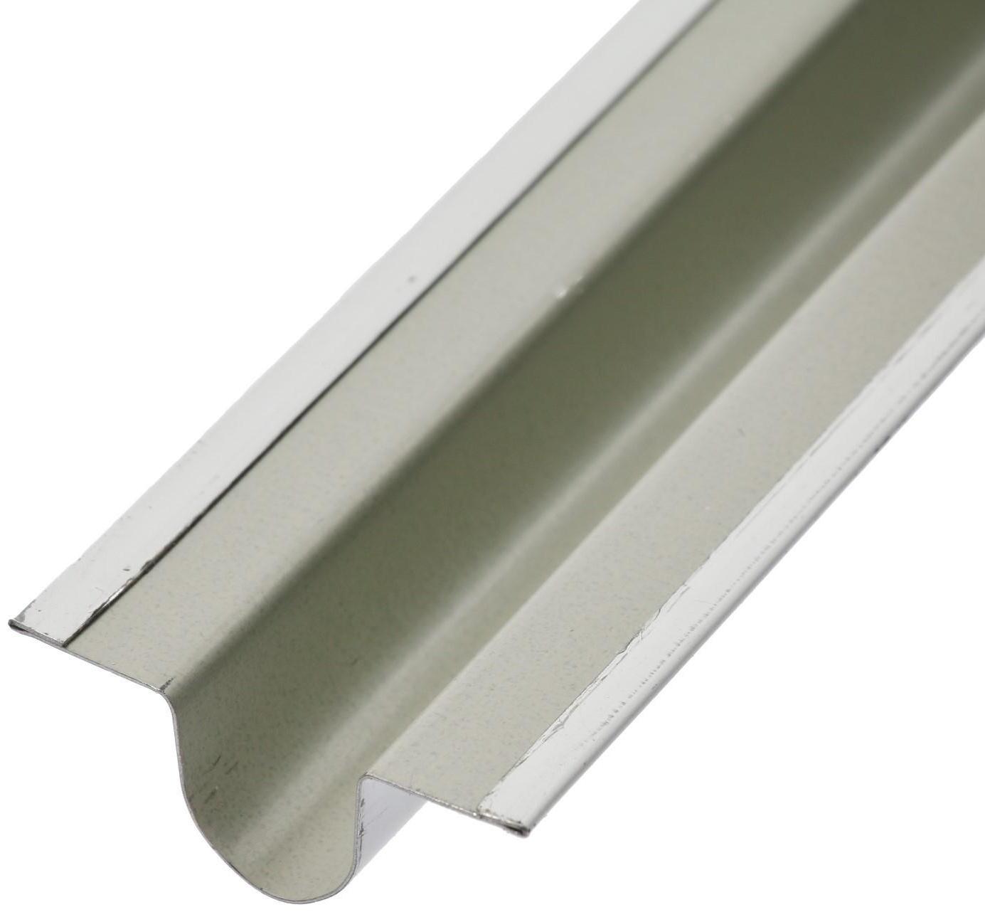 Короб металлический полукруглый, d14 мм,  44х16 мм, L=2500мм, белый