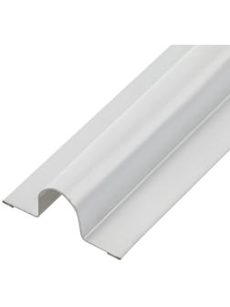 Короб металлический полукруглый, d14 мм,  44х16 мм, L=2500мм, белый