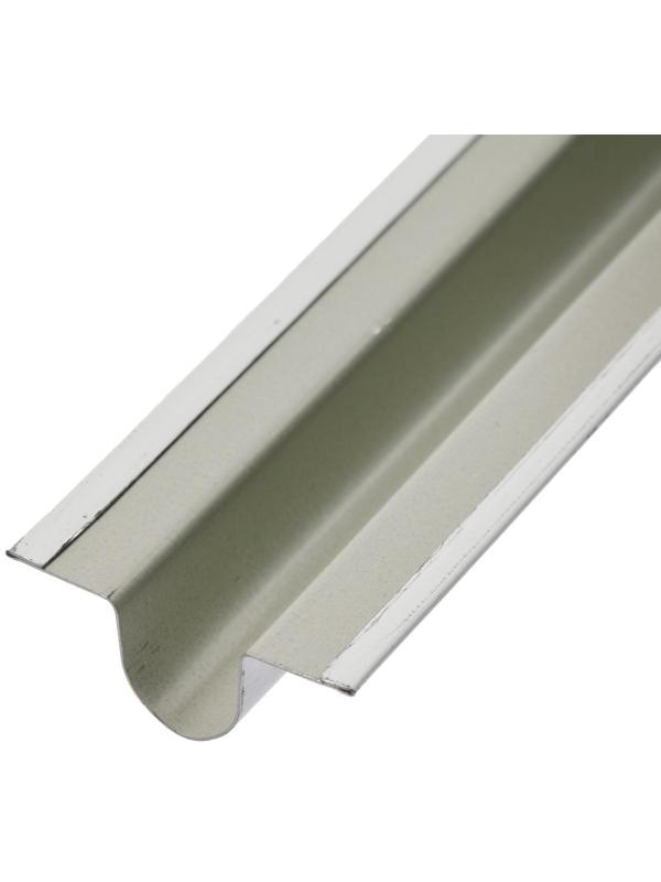 Короб металлический полукруглый, d14 мм,  44х16 мм, L=2500мм, белый