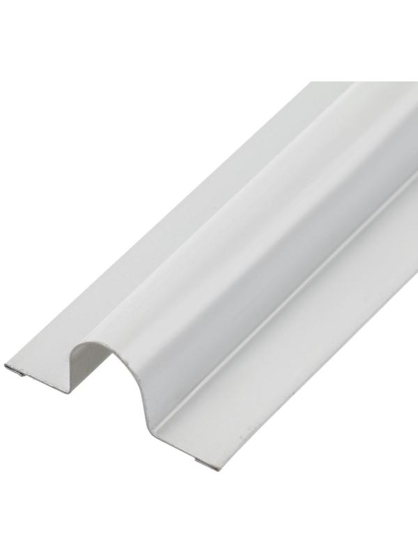 Короб металлический полукруглый, d14 мм,  44х16 мм, L=2500мм, белый