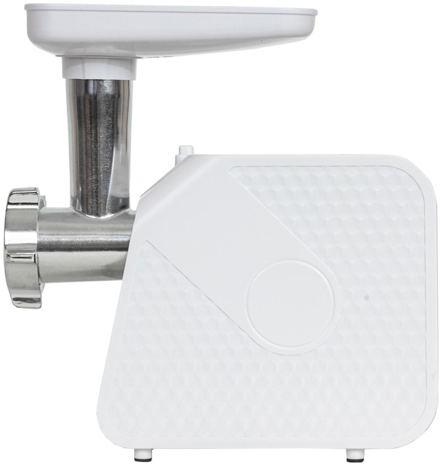 Мясорубка jvc JK-MG125, электрическая, 1800 Вт, реверс, 2 решётки, белая