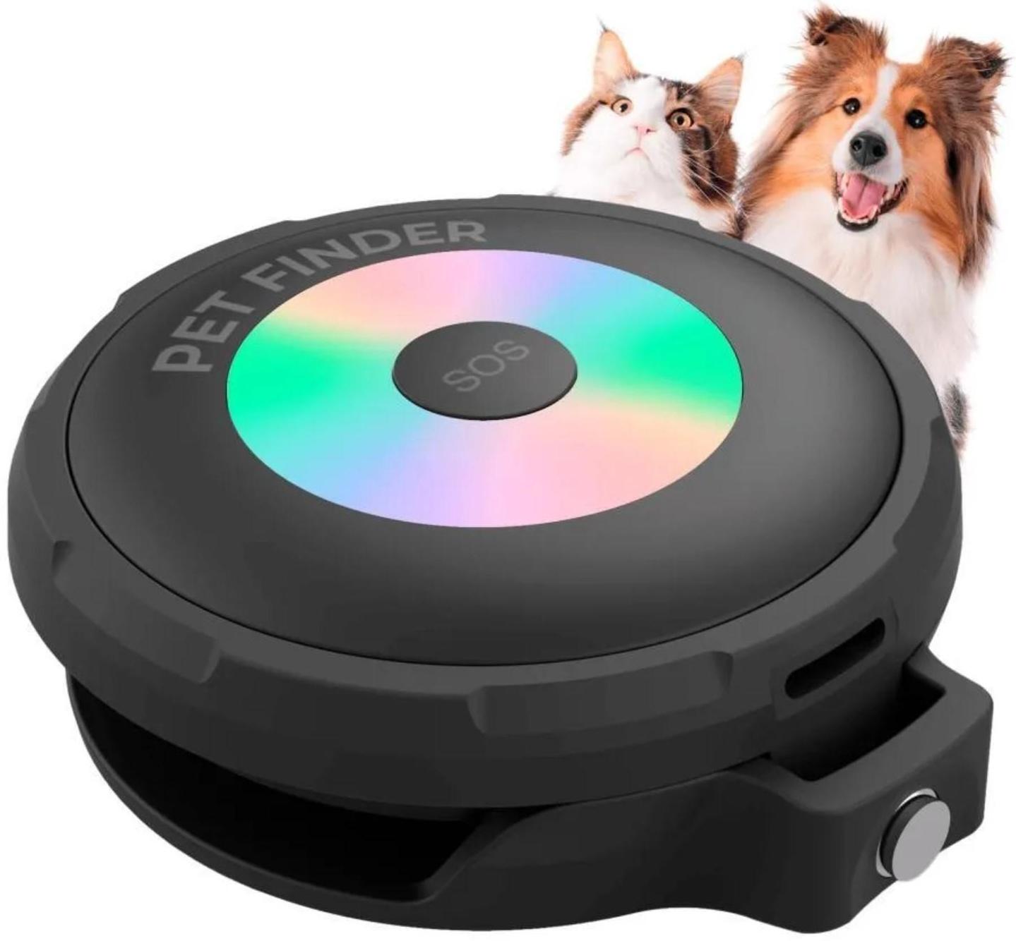 Трекер GPS для животных GEOZON Pet Finder, 600мАч, SOS, мониторинг, микрофон,IP67, подсветка