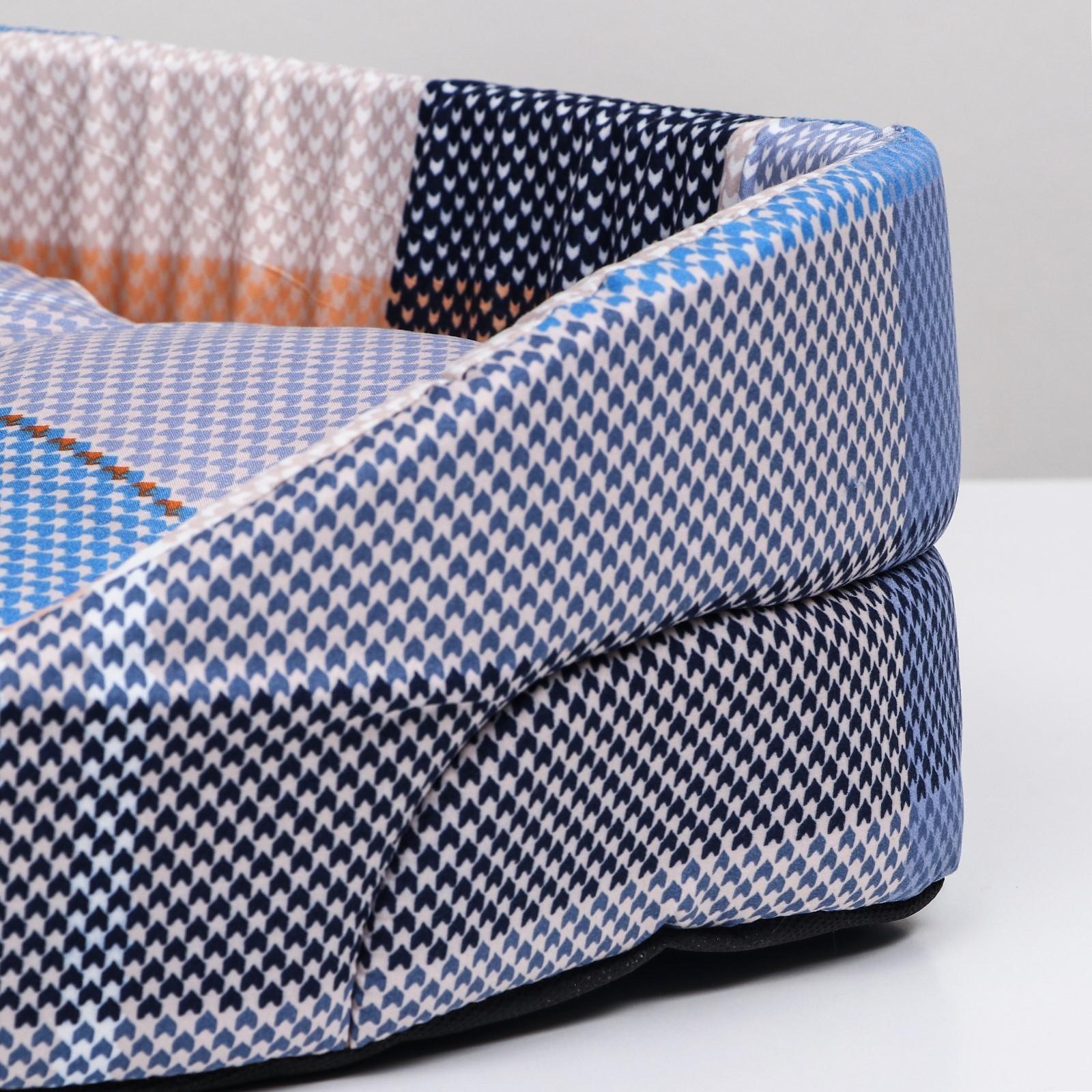 Лежак Угловой №1, 45 х 45 х 14 см, эконом