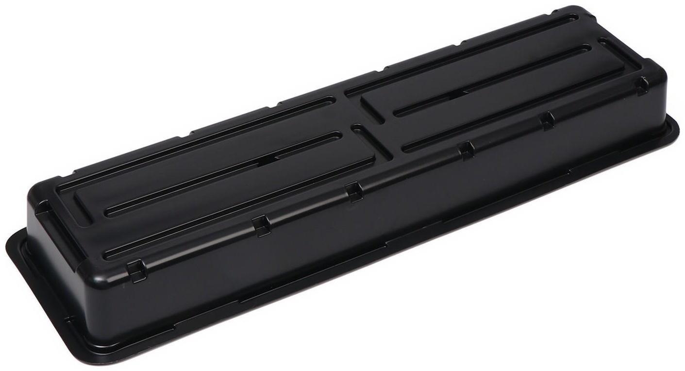 Мини-парник для рассады, 57 × 17 × 12 см, 3 вставки, 27 ячеек, чёрный