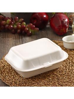 Ланч-бокс для бенто-торта и бургера, 19×15×7 см, цвет белый