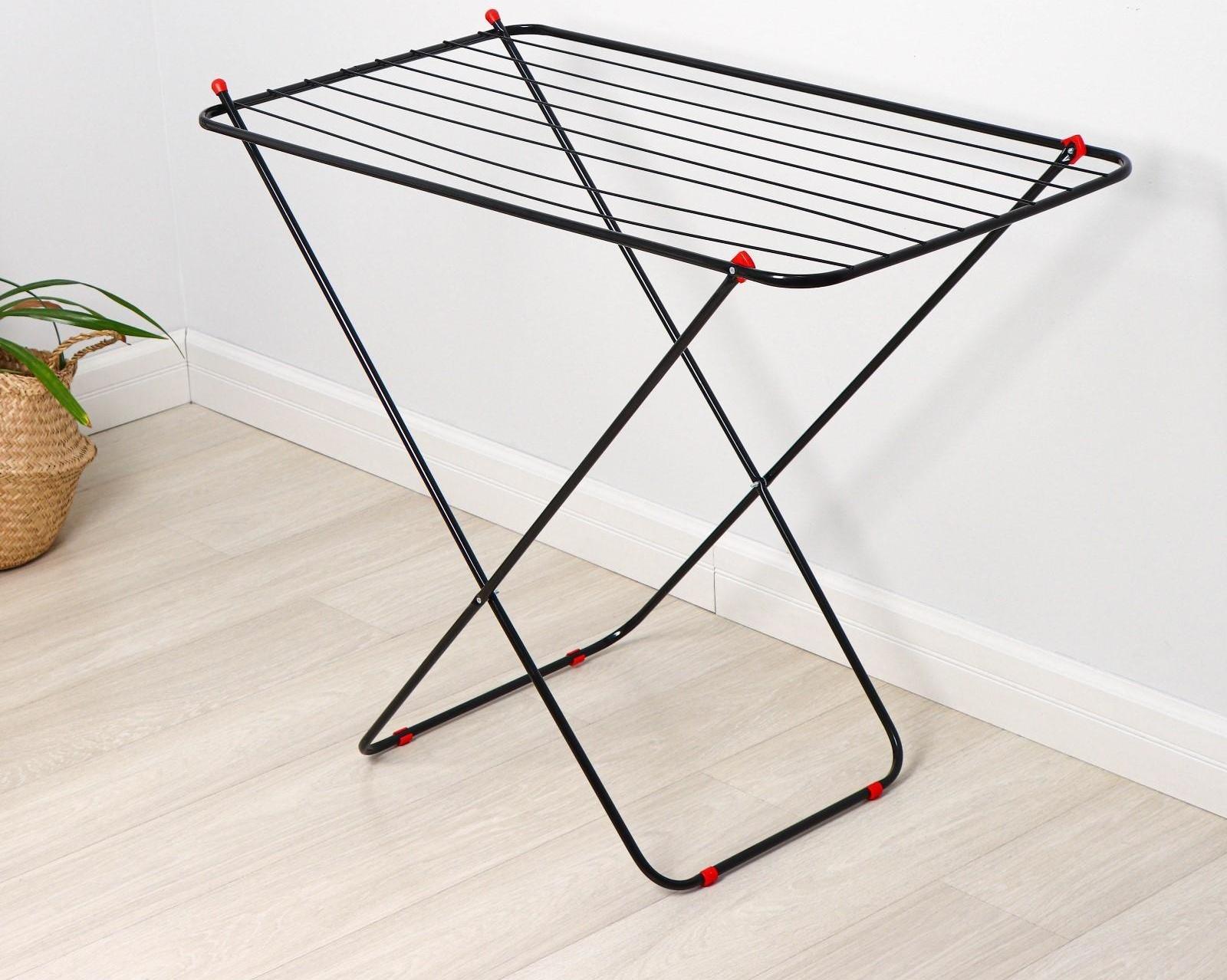 Сушилка для белья напольная Smarty Simple, 10 м, цвет чёрный