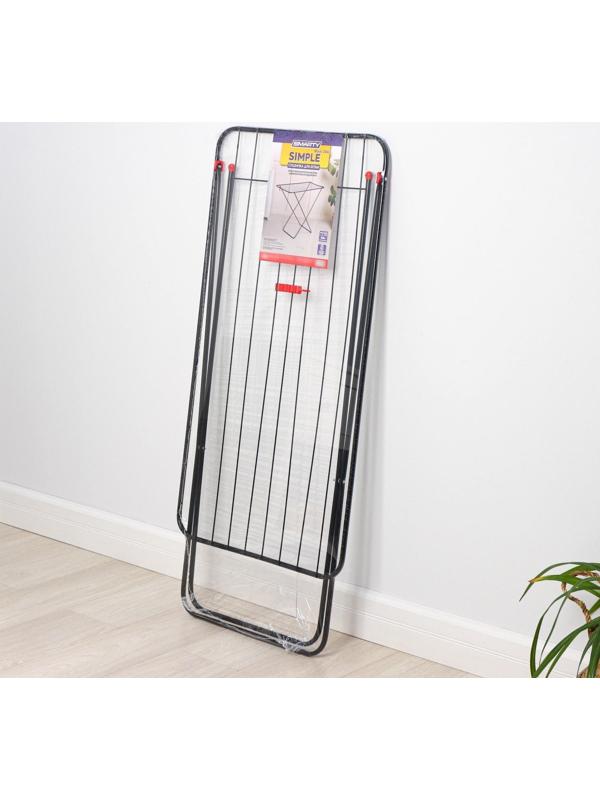 Сушилка для белья напольная Smarty Simple, 10 м, цвет чёрный