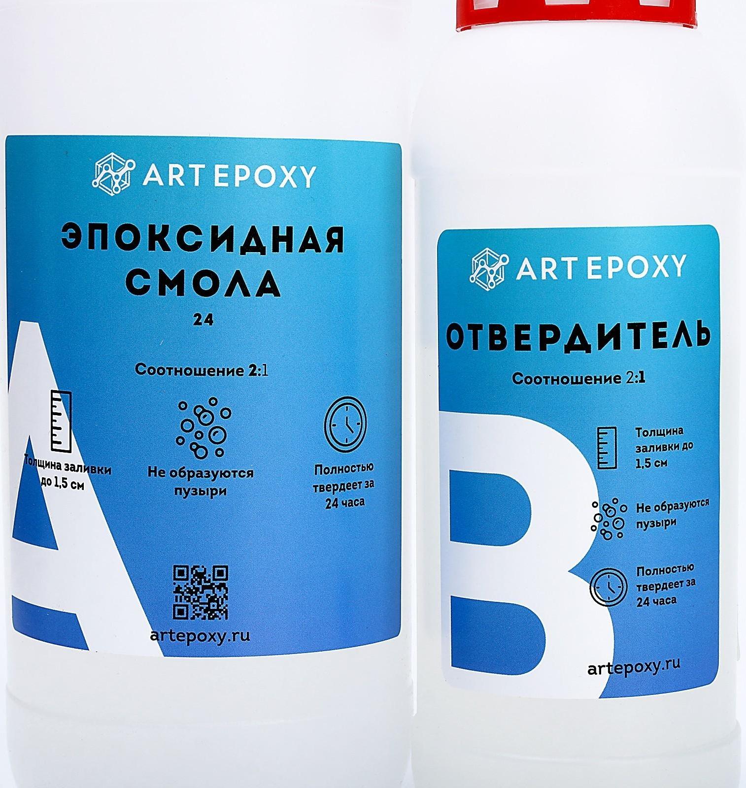 Эпоксидная смола для творчества ArtEpoxy Quick 24, 1 кг