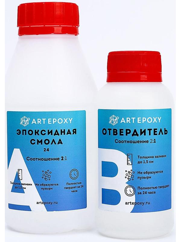 Эпоксидная смола для творчества ArtEpoxy Quick 24, 300 г