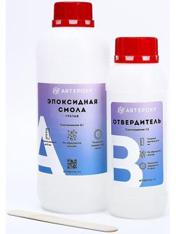 Эпоксидная смола для творчества ArtEpoxy Густая, 1 кг (смола 667 г + отвердитель 334 г)