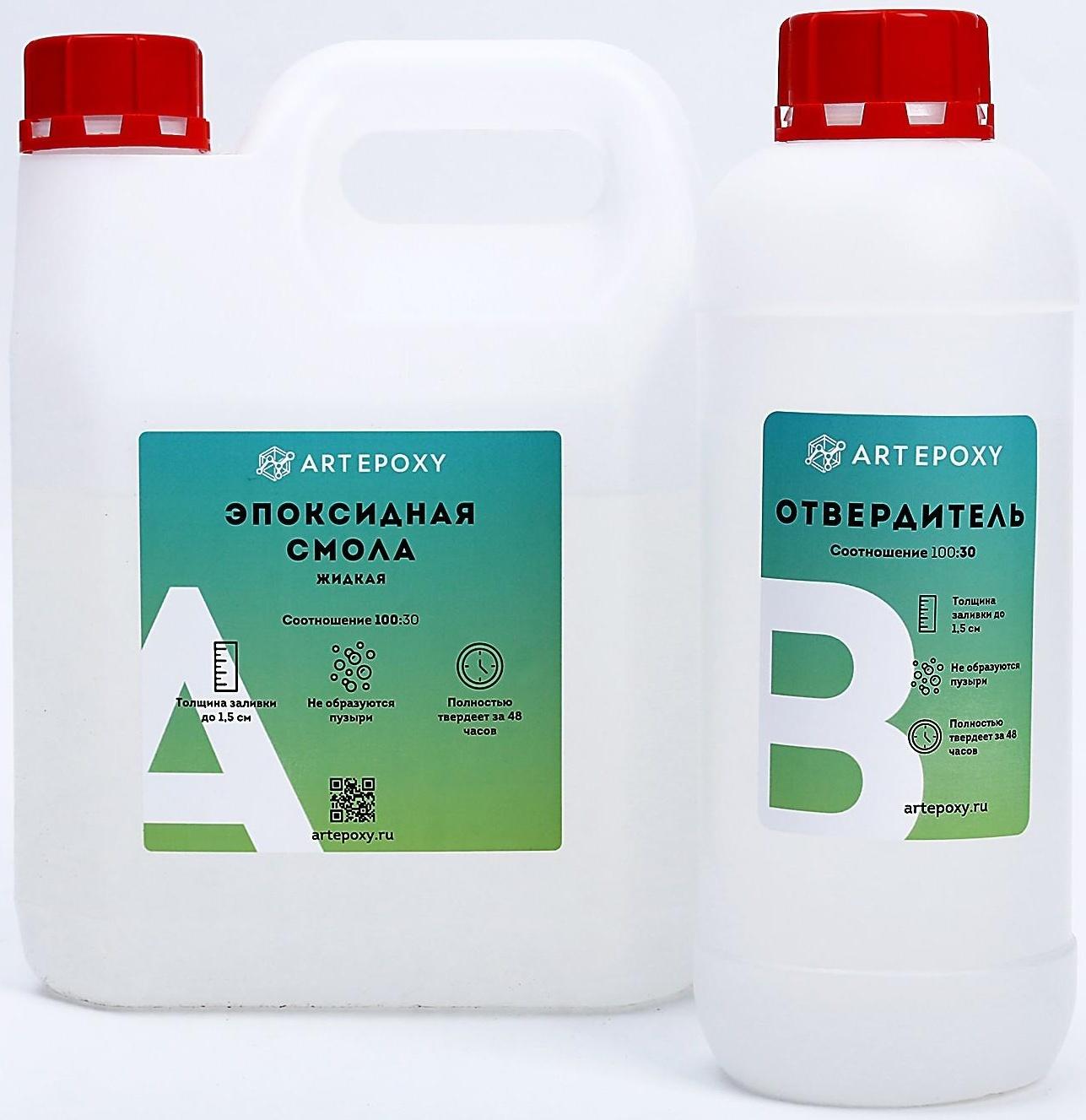 Эпоксидная смола для творчества ArtEpoxy Жидкая, 3 кг
