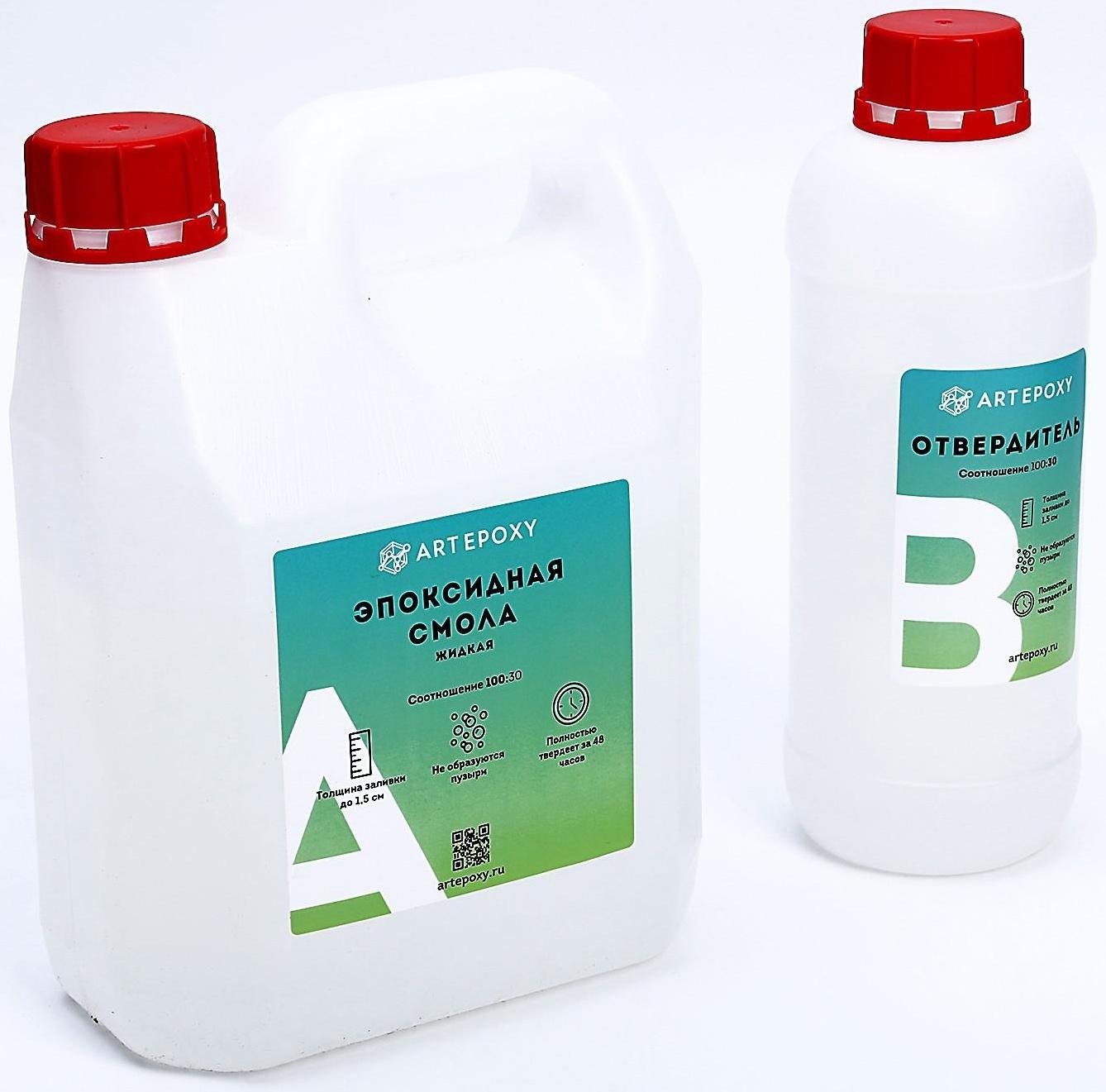 Эпоксидная смола для творчества ArtEpoxy Жидкая, 3 кг