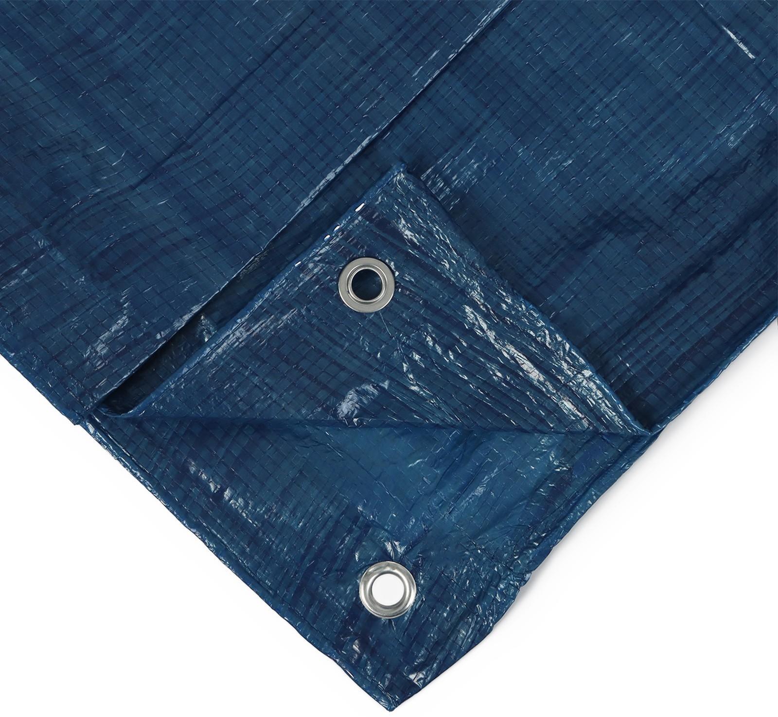 Тент защитный, 4 × 3 м, плотность 60 г/м², люверсы шаг 1, синий