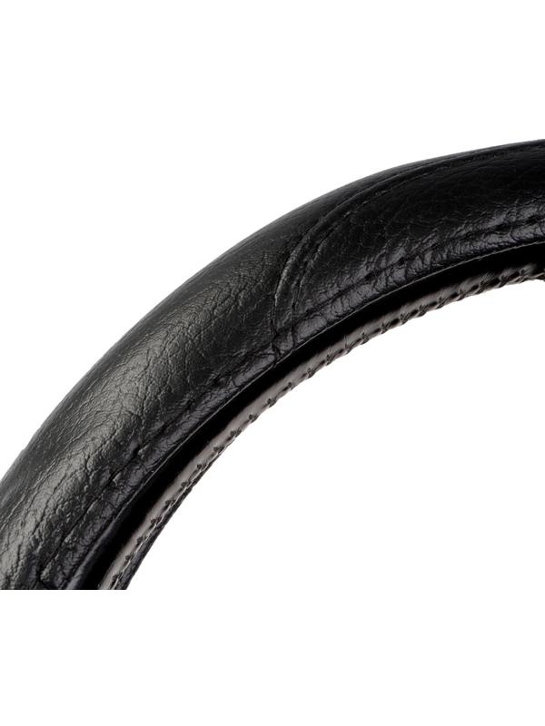 Оплетка на руль Nova Bright экокожа, черная, шагрень, размер М