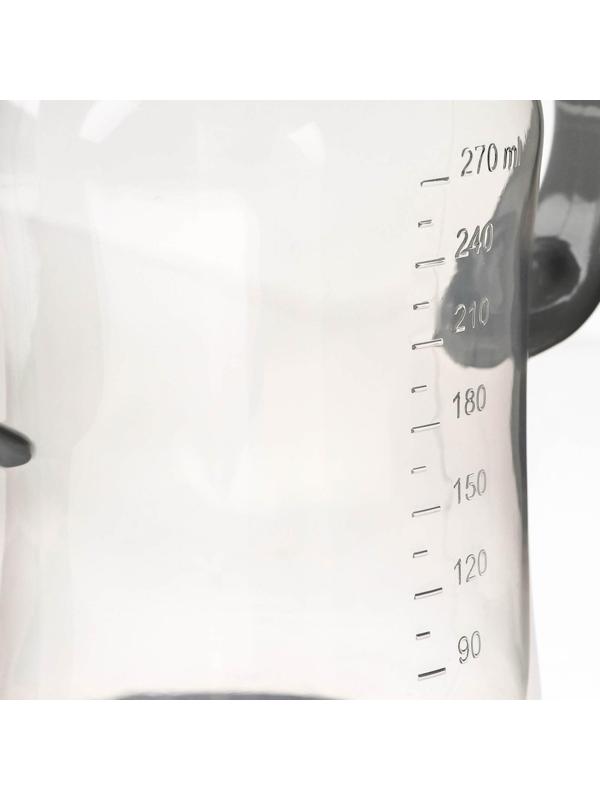 Поильник - непроливайка с силиконовым носиком, 270 мл, серый