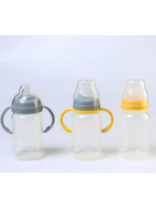 Поильник - непроливайка с силиконовым носиком, 270 мл, серый