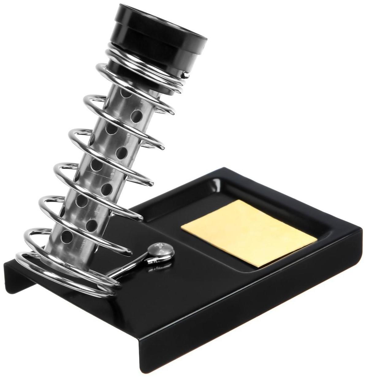 Подставка под паяльник ТУНДРА, чугун, прямоугольная ниша, губка