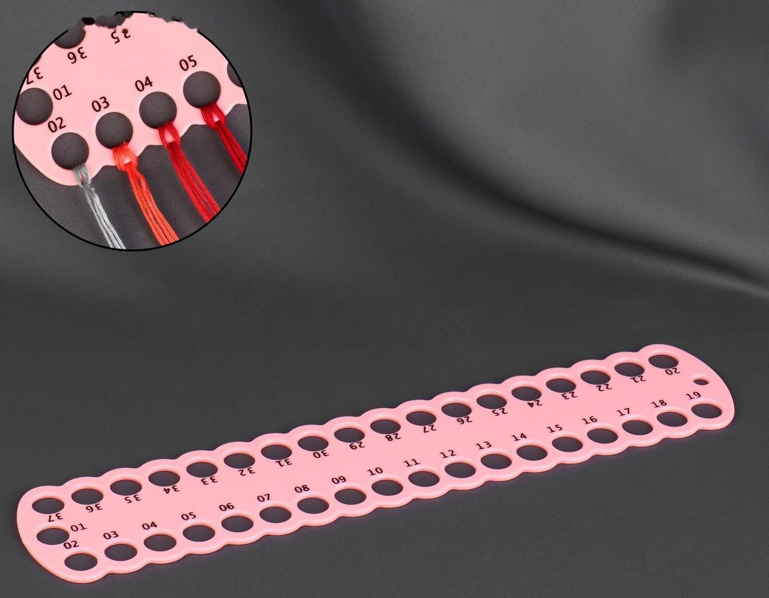 Органайзер для ниток мулине на 37 цветов, 30 × 6 см, цвет МИКС