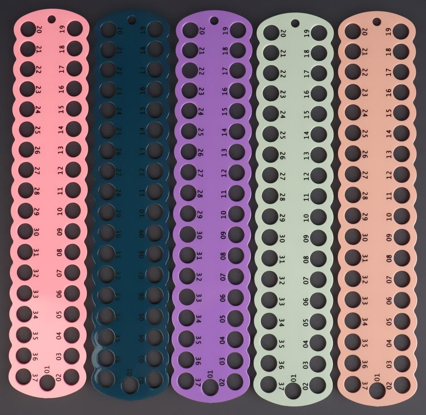 Органайзер для ниток мулине на 37 цветов, 30 × 6 см, цвет МИКС