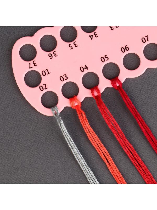 Органайзер для ниток мулине на 37 цветов, 30 × 6 см, цвет МИКС