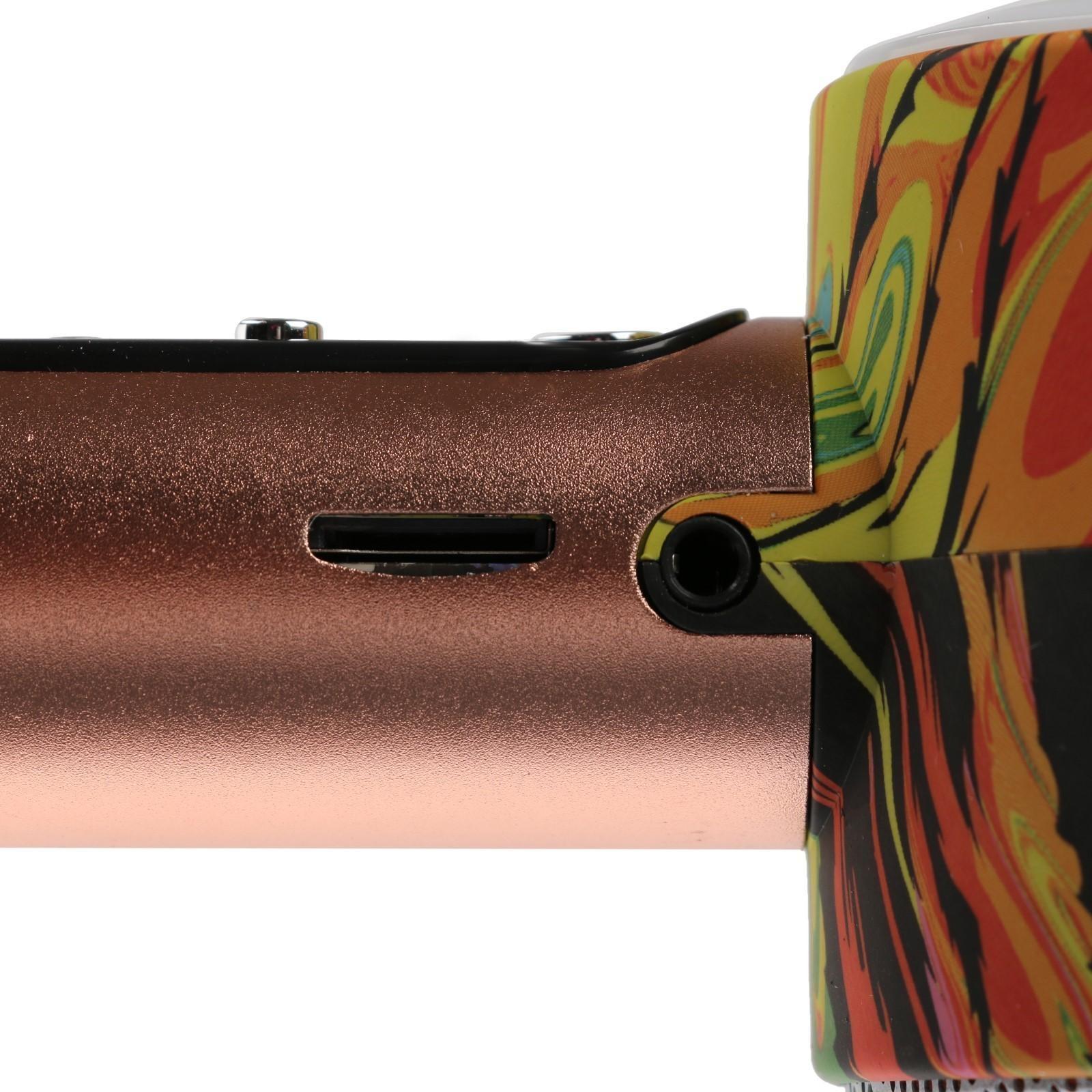 Микрофон для караоке Q5, 3 Вт, 1800 мАч, Bluetooth, FM, microSD, розовый