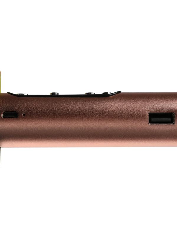 Микрофон для караоке Q5, 3 Вт, 1800 мАч, Bluetooth, FM, microSD, розовый
