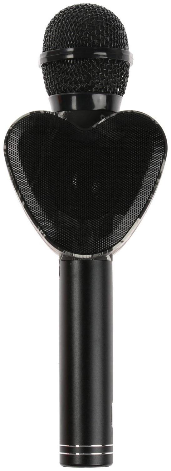 Микрофон для караоке Q5, 3 Вт, 1800 мАч, Bluetooth, FM, microSD, чёрный