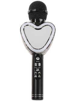 Микрофон для караоке Q5, 3 Вт, 1800 мАч, Bluetooth, FM, microSD, чёрный