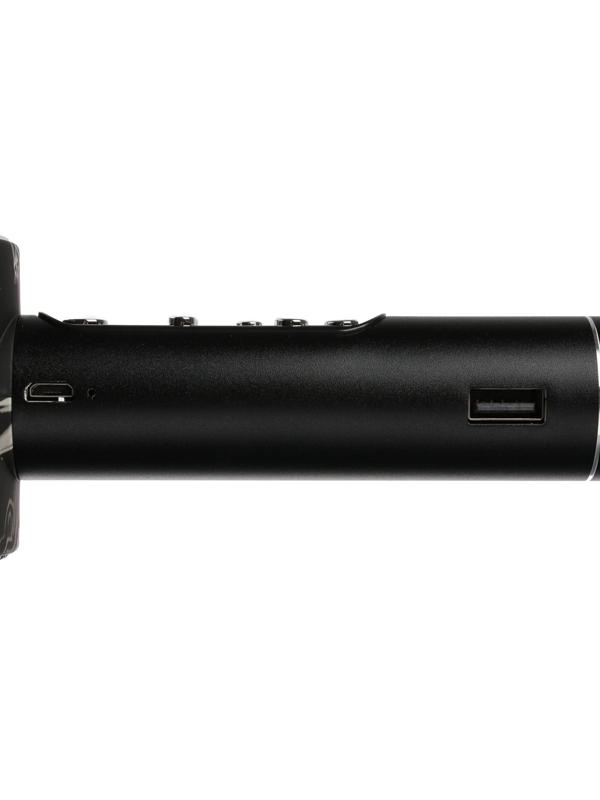 Микрофон для караоке Q5, 3 Вт, 1800 мАч, Bluetooth, FM, microSD, чёрный
