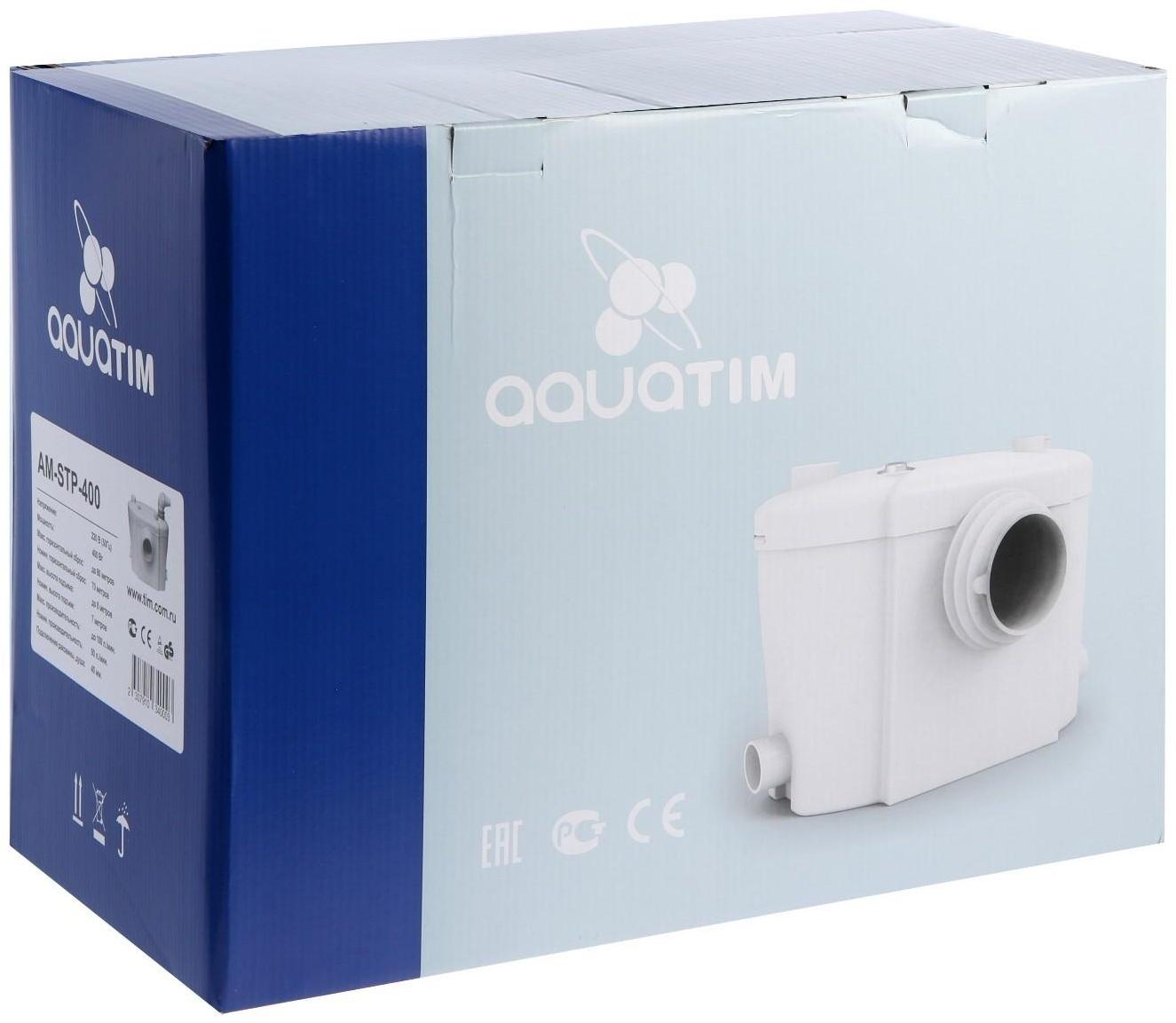 Насос канализационный TIM AM-STP-400, 400 Вт, 100 л/мин, напор 7 м, с измельчителем