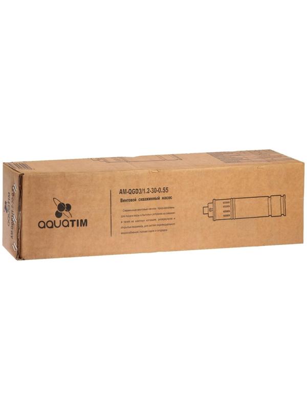 Насос скважинный TIM AM-QGD3/1.2-30-0.55, винтовой, 550 Вт, напор 30 м, 29 л/мин, кабель 25м