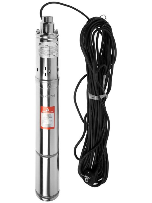 Насос скважинный TIM AM-QGD3/1.2-30-0.55, винтовой, 550 Вт, напор 30 м, 29 л/мин, кабель 25м