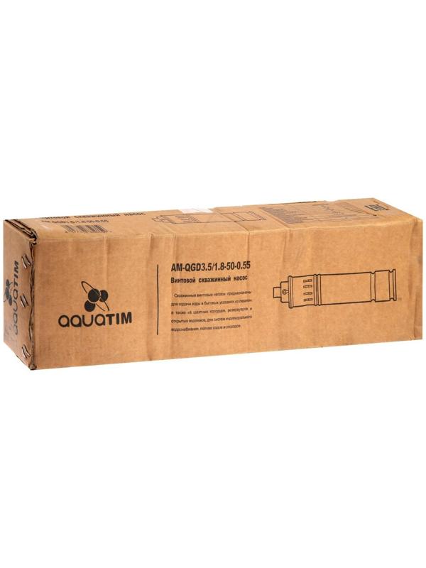 Насос скважинный TIM AM-QGD3.5/1.8-50-0.55, винтовой, 550Вт, напор 50м, 58 л/мин, кабель 20м