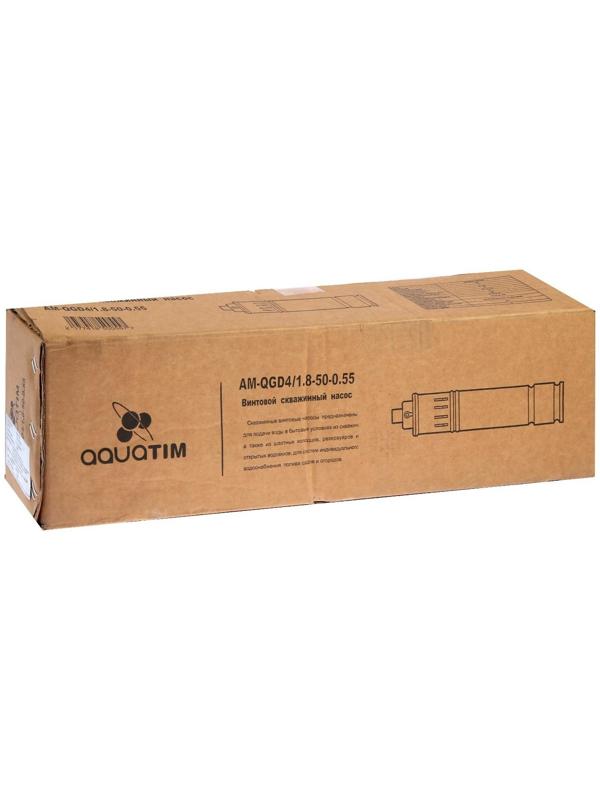 Насос скважинный TIM AM-QGD4/1.8-50-0.55, винтовой, 550 Вт, напор 100м, 40 л/мин, кабель 25м