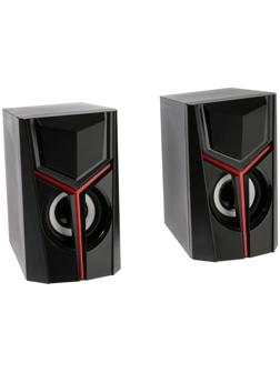 Компьютерные колонки 2.0 Qumo TRON AS007, 10 Вт, USB, чёрные