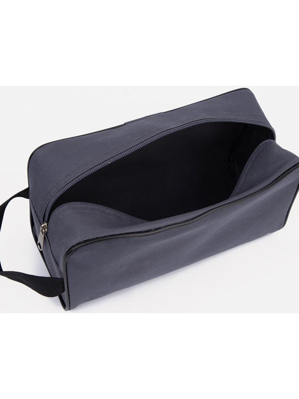 Косметичка на молнии, цвет серый