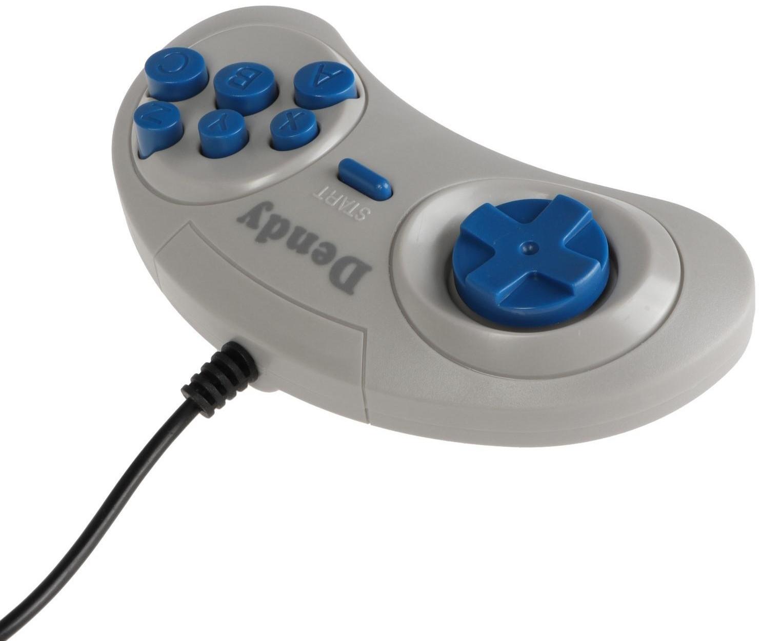 Игровой набор, геймпад (2 шт) + световой пистолет для Dendy 8-bit, 9pin (узкий разъем)