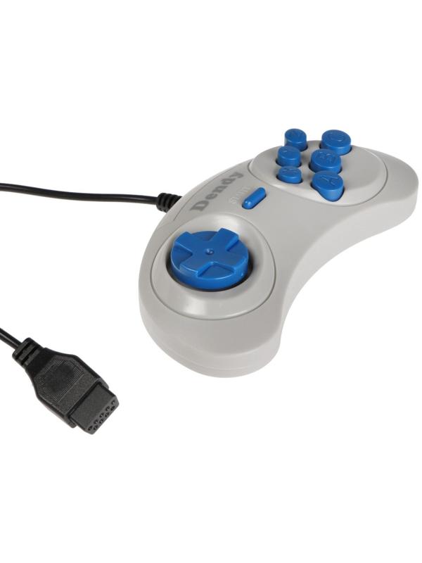 Игровой набор, геймпад (2 шт) + световой пистолет для Dendy 8-bit, 9pin (узкий разъем)