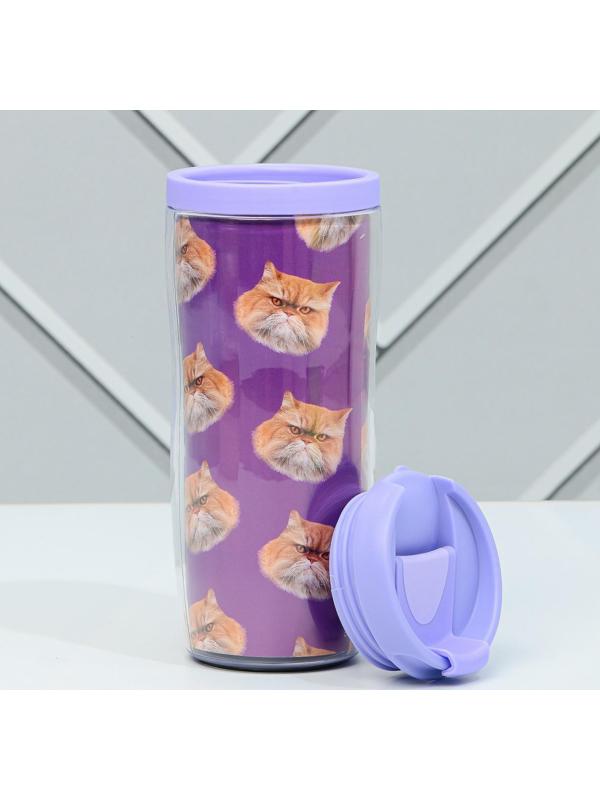 Подарочный набор «Толстые котики»: термостакан 350 мл., ланч-бокс 500 мл