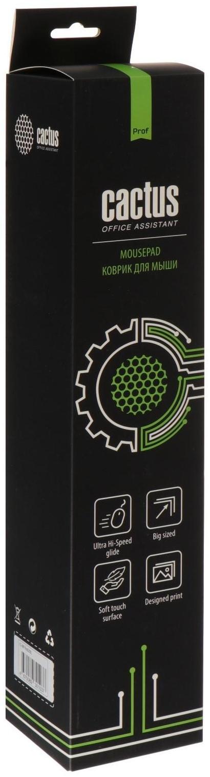 Коврик для мыши Cactus Black, игровой, 900х400х2 мм, черный