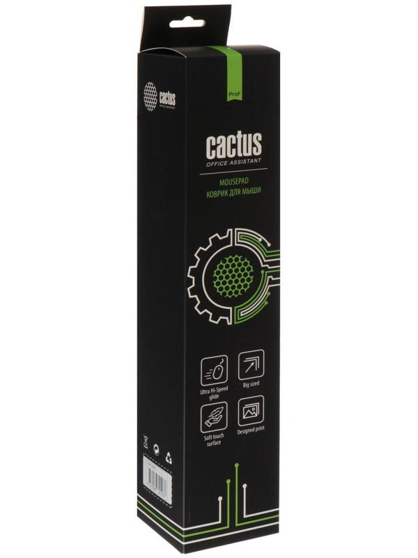 Коврик для мыши Cactus Black, игровой, 900х400х2 мм, черный