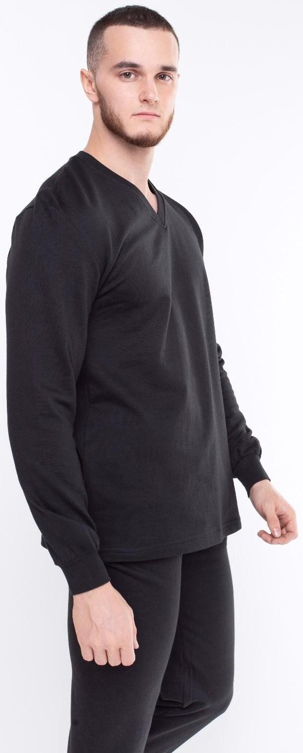 Термобельё мужское НАЧЁС (фуфайка/кальсоны), цвет чёрный, размер 46