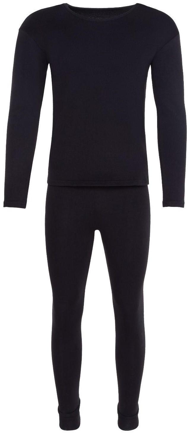 Термобельё мужское НАЧЁС (фуфайка/кальсоны), цвет чёрный, размер 50