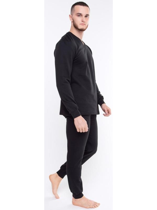 Термобельё мужское НАЧЁС (фуфайка/кальсоны), цвет чёрный, размер 50