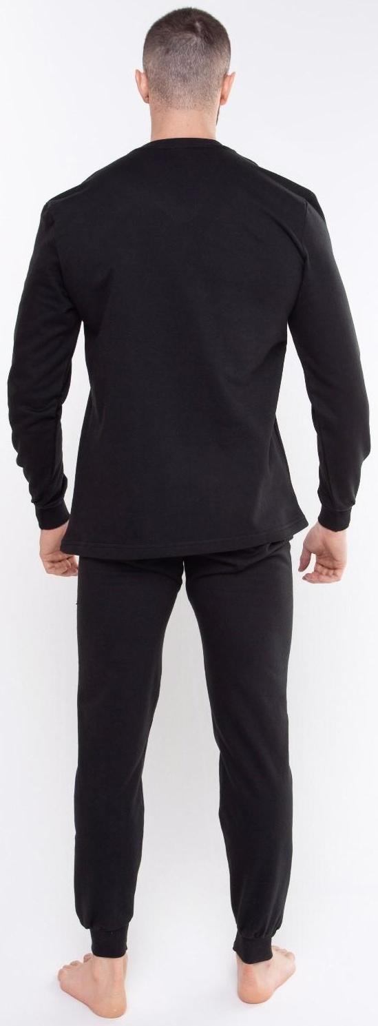 Термобельё мужское НАЧЁС (фуфайка/кальсоны), цвет чёрный, размер 54