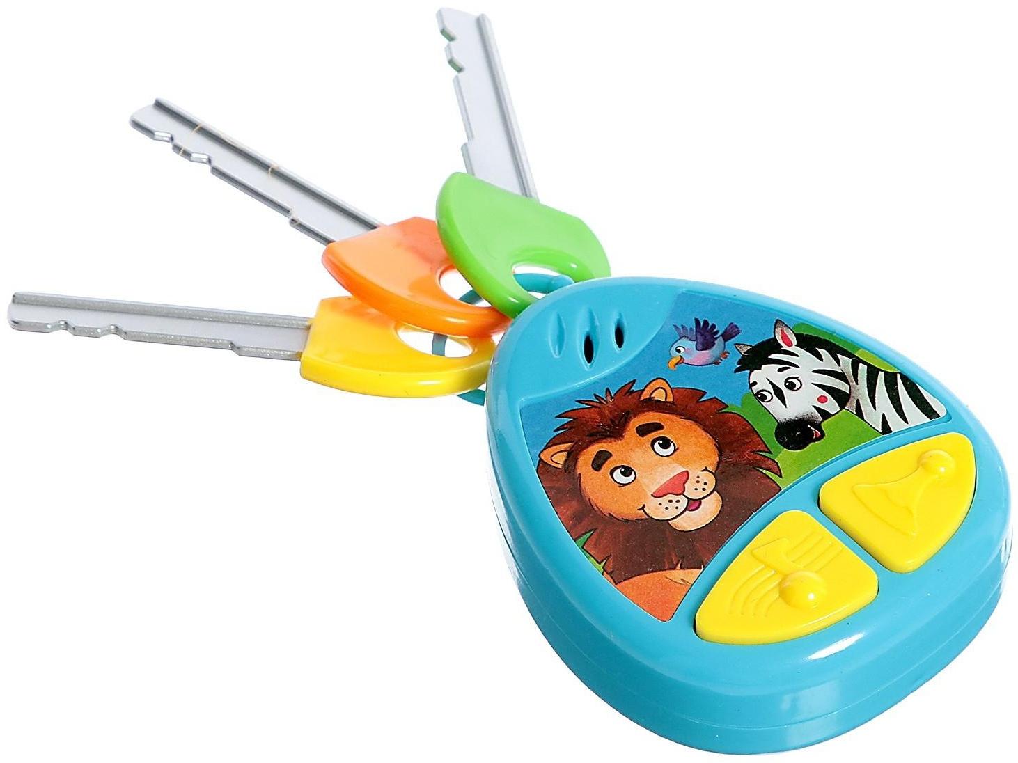 Музыкальный брелок, звук, цвет синий