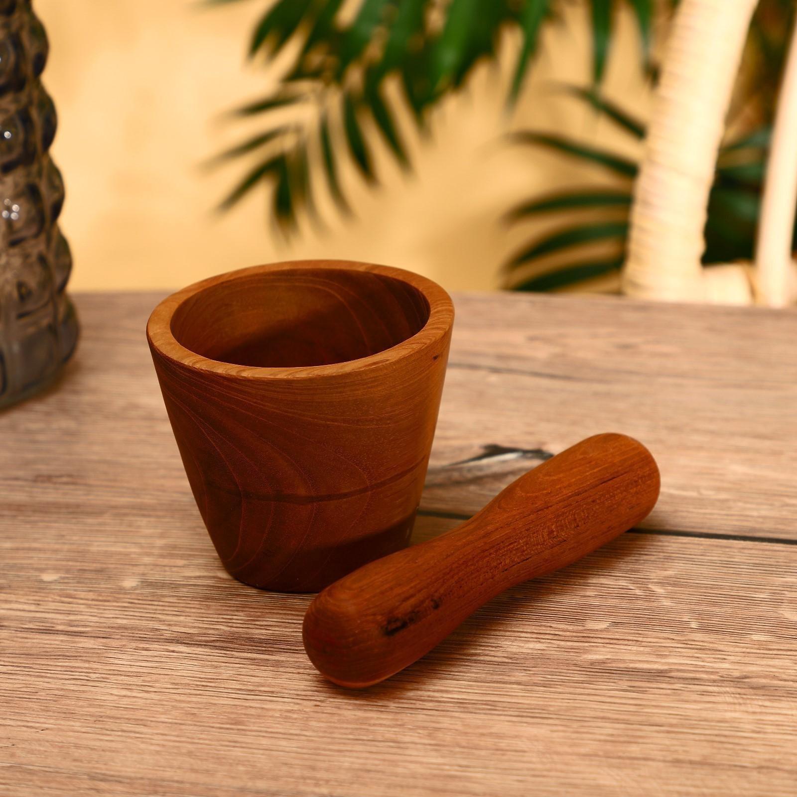 Ступка с пестиком, тиковое дерево