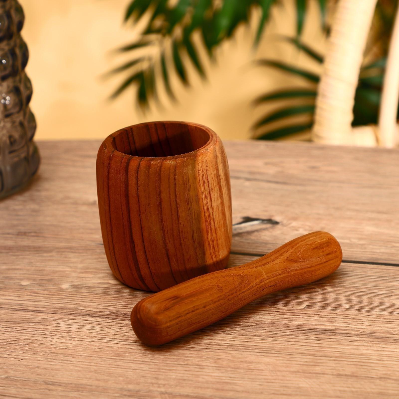 Ступка с пестиком, тиковое дерево