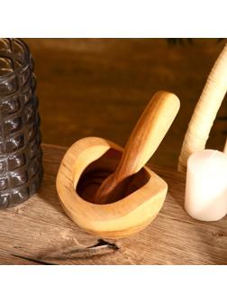 Ступка с пестиком 15х15х17 см, тиковое дерево